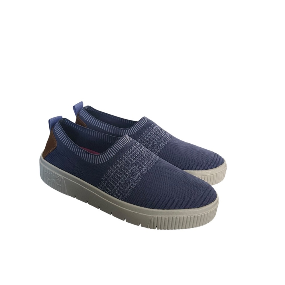 Ryka Women’s Haiku Slip On Surround Fit Sneakers Blue Knit Comfort Size 9